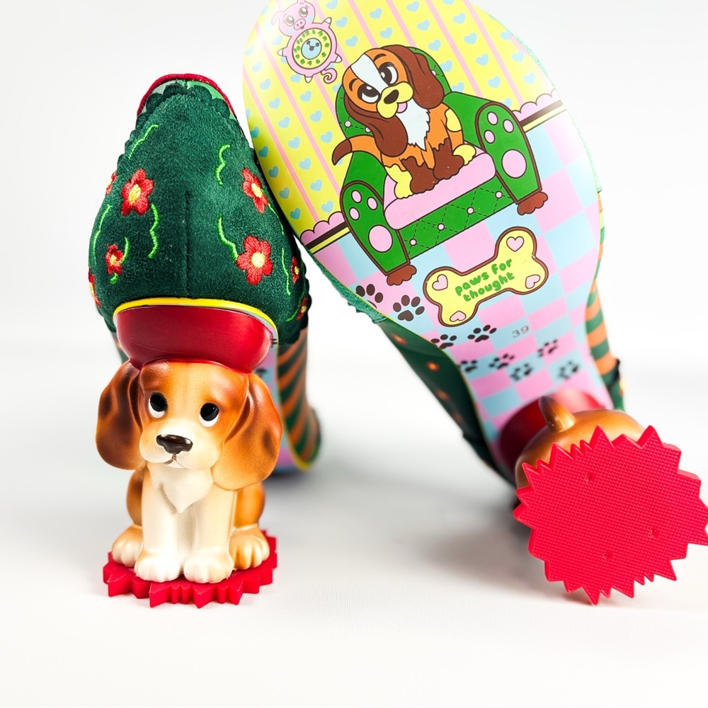 Irregular Choice “Top Dog” Bulldog & Beagle Heels – Sculpted Puppy Heel Design - Picture 5 of 9